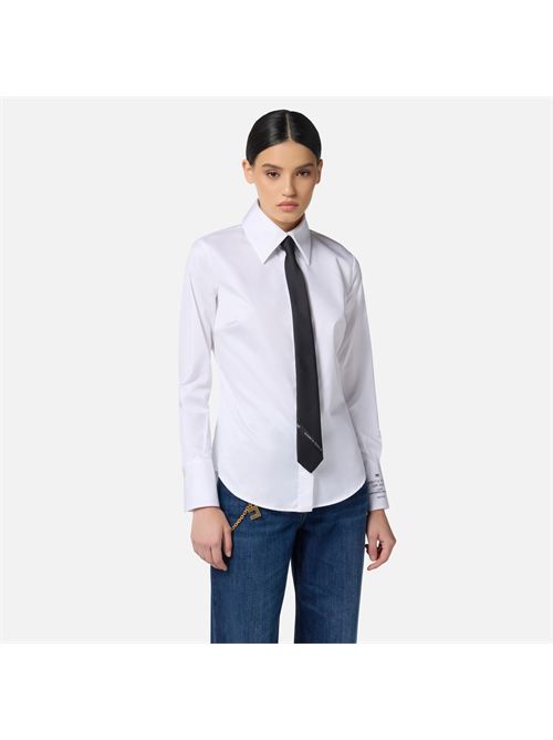 Camicia in popeline di cotone con logo ELISABETTA FRANCHI | CA11556E2/100